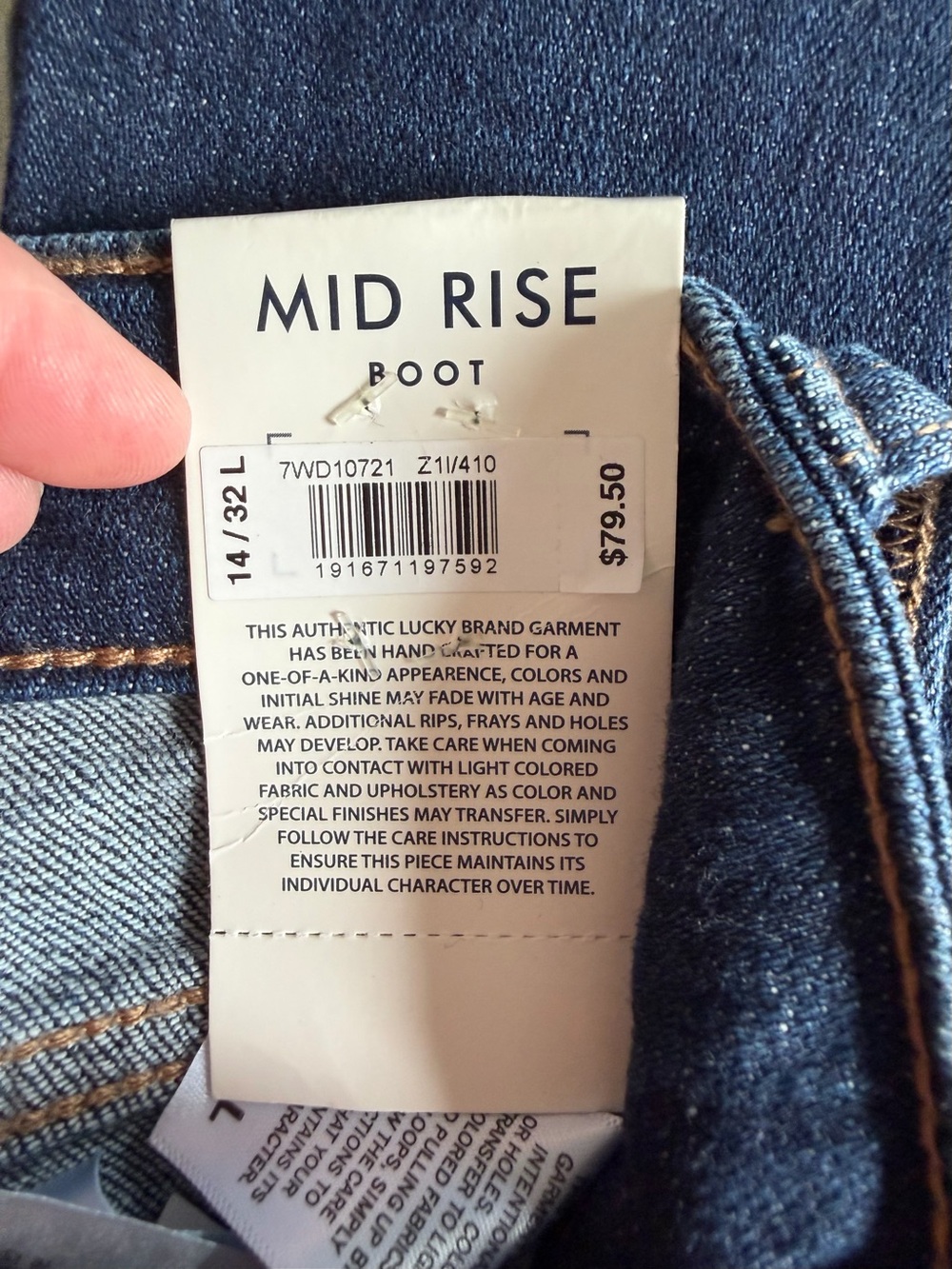 New with Tags Lucky Brand Women's Boot Cut Jeans in Dark Blue Wash - Picture 4 of 6